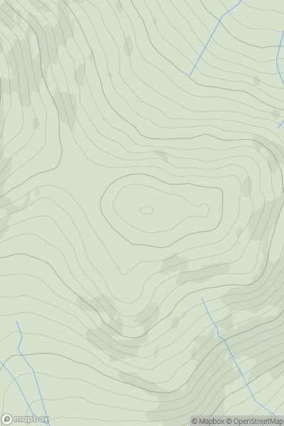 Thumbnail image for Pen y Castell [Snowdonia] showing contour plot for surrounding peak